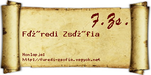 Füredi Zsófia névjegykártya