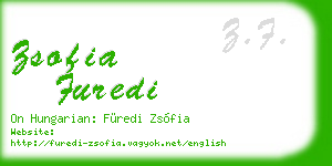 zsofia furedi business card